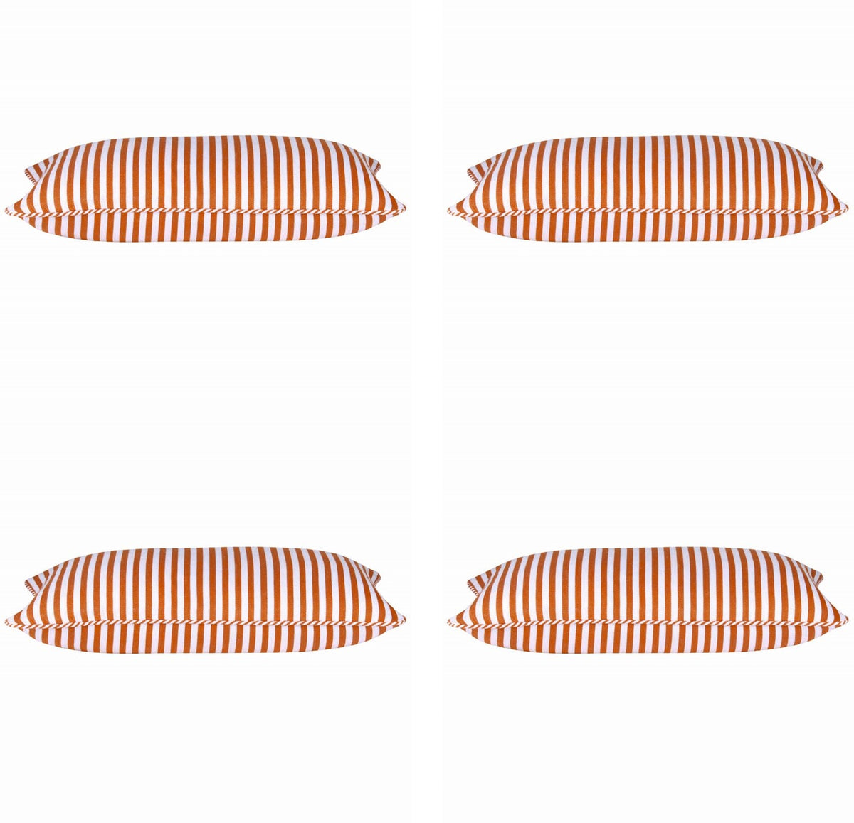 Pack of 4 Dandi Orange & White Rectangle Cushion Covers