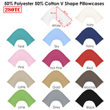 280TC Polyester Cotton V Shape Pillowcase Teal