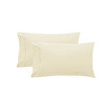 Pair of Pure Cotton 250TC Standard Pillowcases Cream