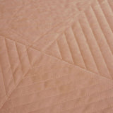 J.Elliot Home Merida Clay Pink Velvet Quilted Coverlet Set Queen/King