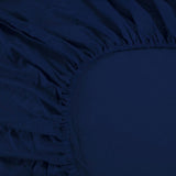 Ramesses 1000TC Linen Bamboo Fitted Sheet Combo Set Deep Blue Single