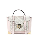 Michael Kors Women's Manhattan Medium Powder Blush Multi PVC Top Handle Satchel Bag - One Size