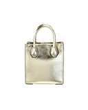 Michael Kors Women's Mercer XS Pale Gold Metallic North South Shopper Crossbody Bag - One Size