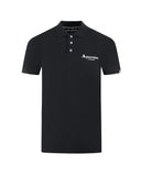 Aquascutum Men's Black Cotton Polo Shirt - L