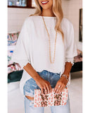 Azura Exchange Shift Top with Smocked Wrist - M