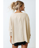 Azura Exchange Smocked Wrist Shift Top - L