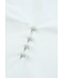 Azura Exchange Layered Laser Cut Flutter Shoulder V Neck Top - L