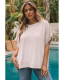 Azura Exchange Ribbed Knit Batwing Sleeve Tunic - S