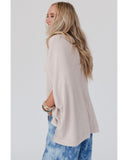 Azura Exchange Ribbed Knit Batwing Sleeve Tunic - S