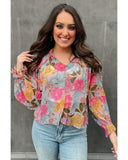 Azura Exchange Tiered Ruffled Long Sleeve Blouse - XL