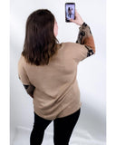 Azura Exchange Leopard Colorblock Patchwork Knit Top - XL