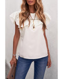 Azura Exchange Ruffled Flutter Top - 2XL