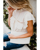Azura Exchange Ruffled Flutter Top - 2XL