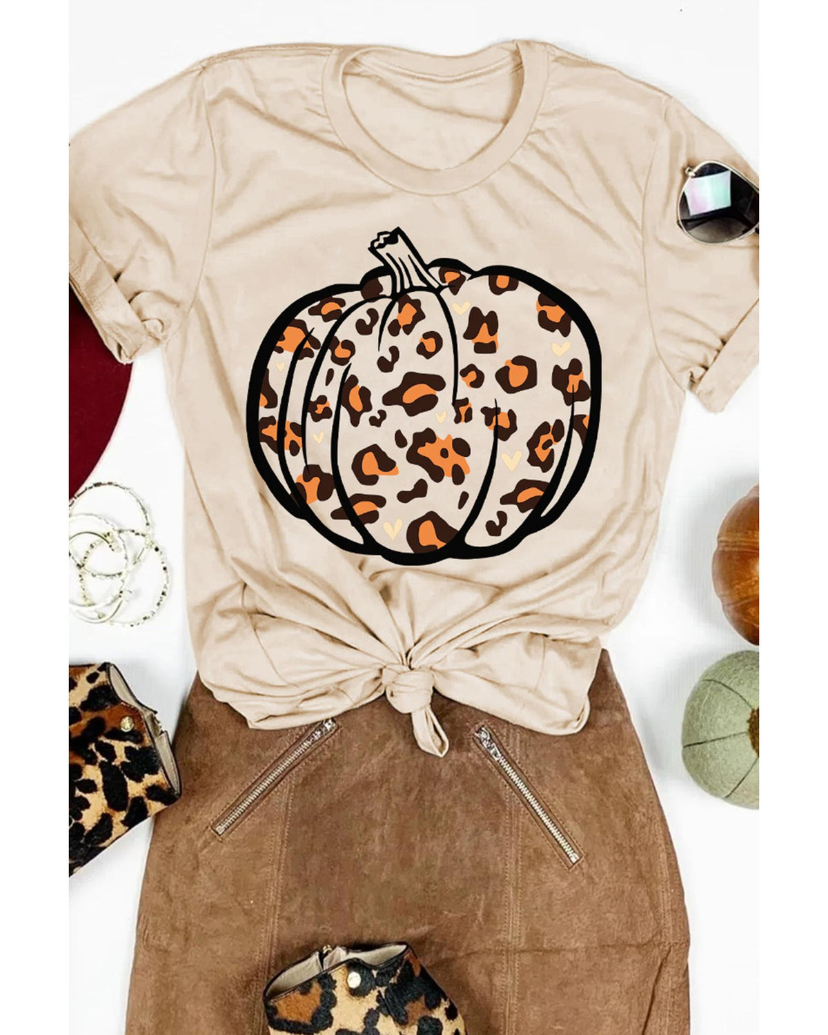Azura Exchange Leopard Print Short Sleeve T-Shirt - 2XL