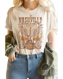 Azura Exchange Music City Guitar Graphic Print T-Shirt - L