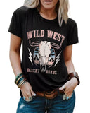 Azura Exchange Desert Roads Bull Skull Graphic Tee - S
