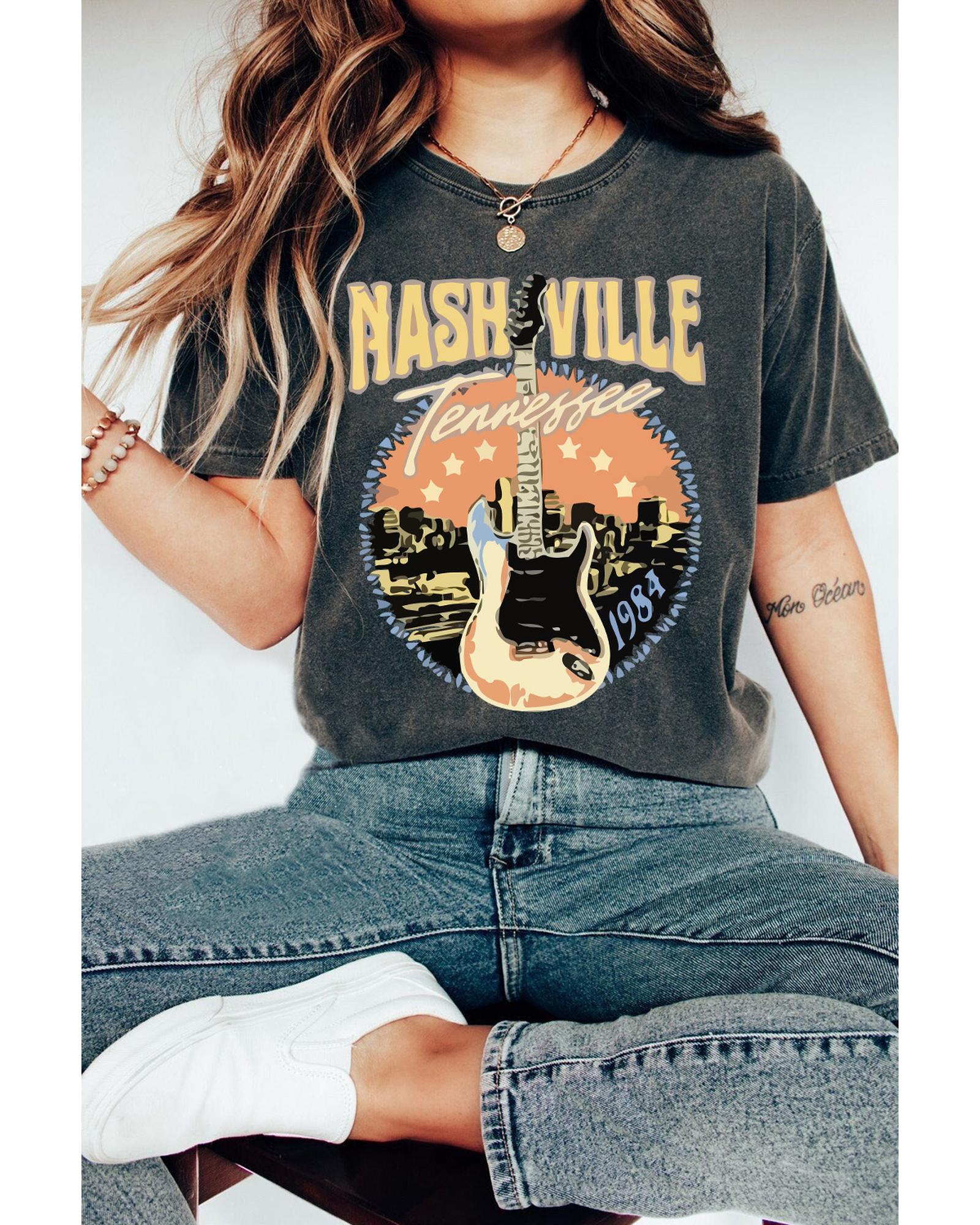 Azura Exchange Nashville Vintage Music Graphic Tee - M