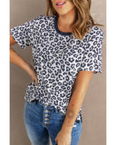 Azura Exchange Leopard Side Split T-shirt - 2XL