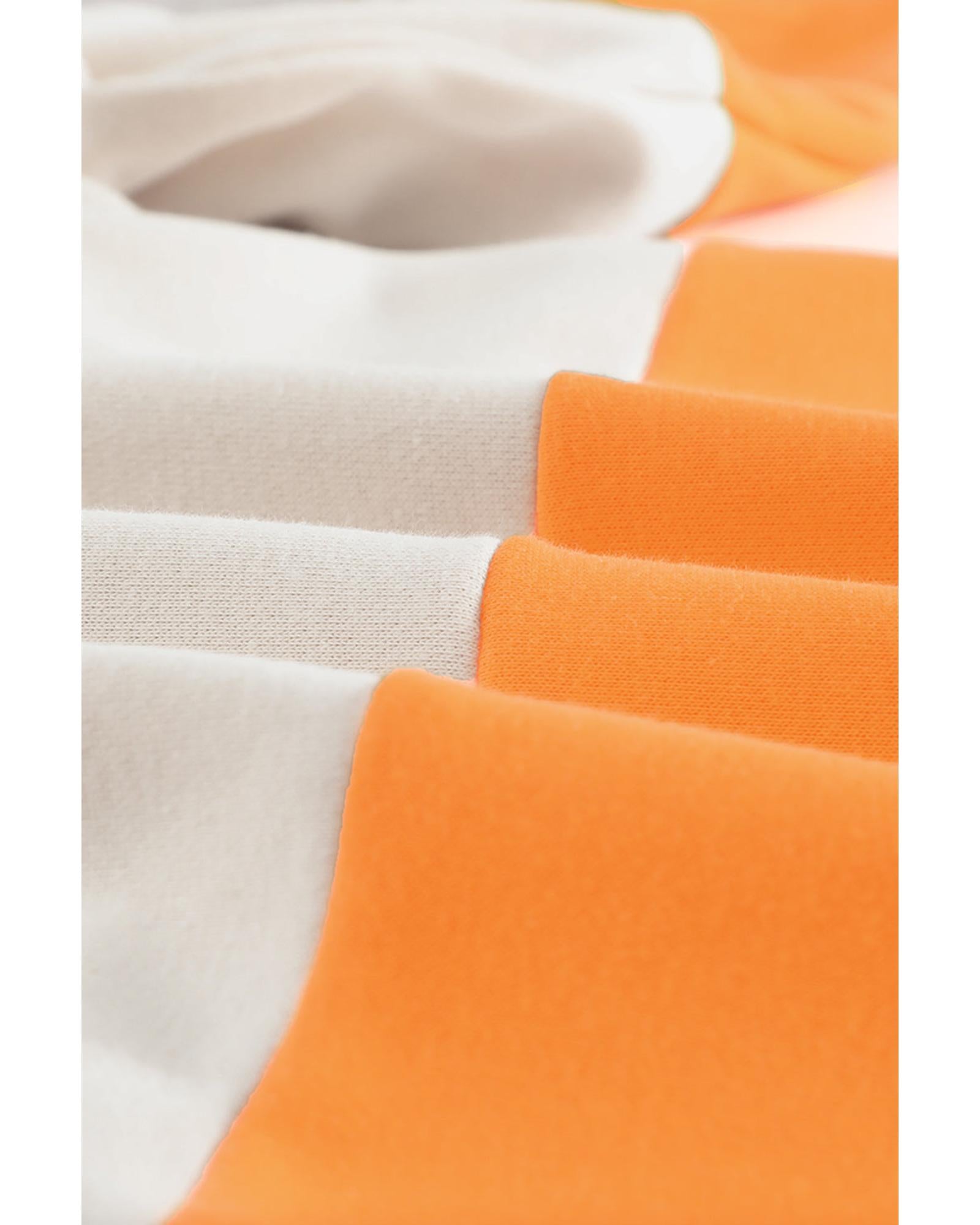 Azura Exchange Colorblock Sweatshirt with Contrast Stitching and Slits - M