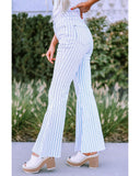 Azura Exchange Striped Print Flared Pants - XL