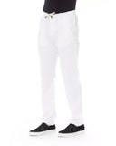 Drawstring Chino Trousers with Side and Back Pockets - W40 US