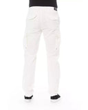 Solid Color Cargo Trousers with Zipper and Button Closure W30 US Men