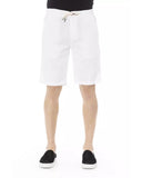 Solid Color Drawstring Bermuda Shorts with Pockets W52 US Men