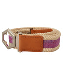 Hexagon Logo Multicolor Leather Fashion Belt 85 cm Women
