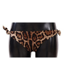Leopard Print Bikini Bottom - Dolce & Gabbana L Women