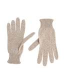Crown of Edinburgh Cashmere Women's Luxury Cashmere Womens Short Gloves in Beige - M