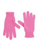 Crown of Edinburgh Cashmere Women's Luxury Cashmere Womens Short Gloves in Rosa Fluo - M