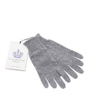 Crown of Edinburgh Cashmere Women's Luxury Cashmere Womens Short Gloves in Smog - M