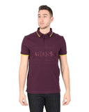 Hugo Boss Men's Medium Purple Cotton Blend Polo Shirt in Purple - L