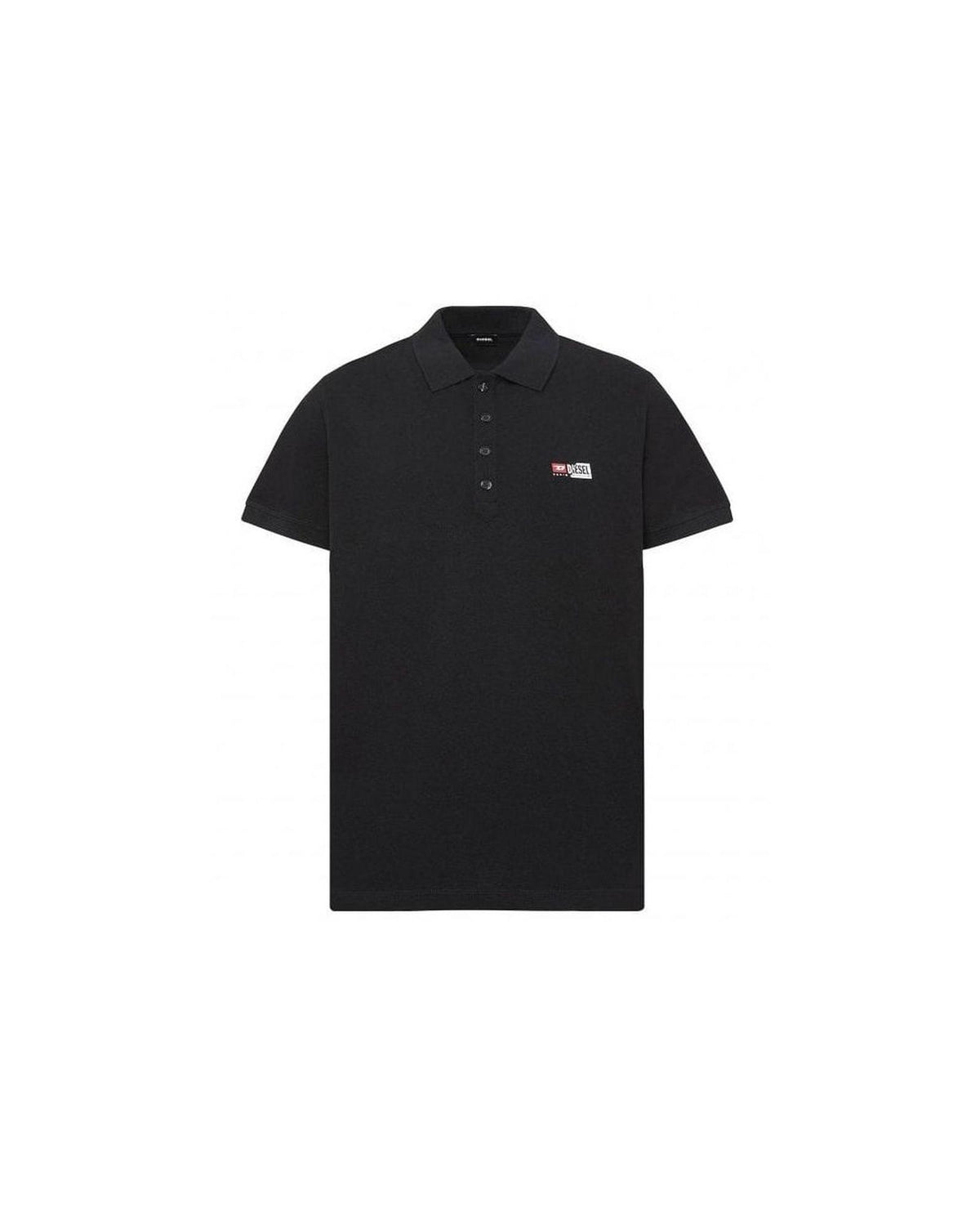 Diesel Men's Black Cotton Polo Shirt - XL