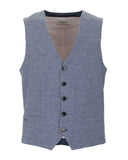 Abstract Motif Stitched Cotton Vest with Button Closure L Men