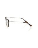 Aviator Eyeglasses with Metal Rods in Tartarugato Design One Size Women
