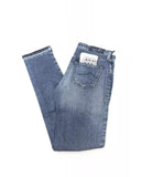 Logo Embroidered Slim Jeans with Fringed Bottom"

or 

"Fringed Slim Jeans with Logo Embroidery W29 US Women