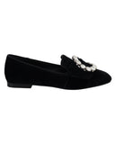Black Crystal-Embellished Dolce & Gabbana Loafers 37.5 EU Women