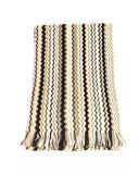 Fringed Geometric Fantasy Scarf One Size Women