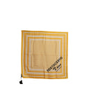 Striped Square Silk Scarf with Portocervo Print One Size Women