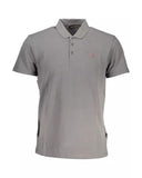 Napapijri Men's Gray Cotton Polo Shirt - XL