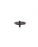 NIALAYA Sterling Silver Black CZ Ring 49 EU Women