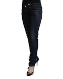 Logo Detailed Low Waist Skinny Jeans with Zipper Closure W26 US Women