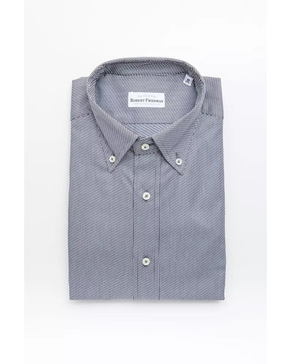 Robert Friedman Men's Blue Cotton Shirt - M