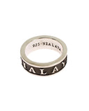 925 Sterling Silver Logo Ring 60 EU Men