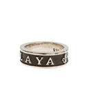 925 Sterling Silver Logo Ring 63 EU Men