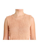 Pink Memories Sleeveless Knitted Cotton Blend Vest Sweater One Size Women