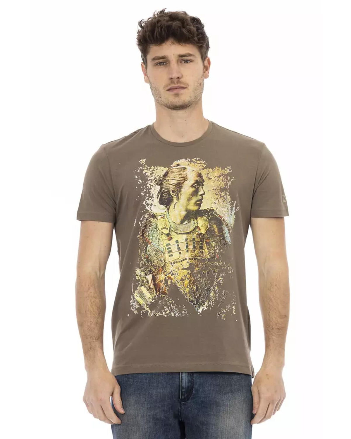 Short Sleeve T-shirt with Front Print - L
