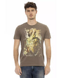 Short Sleeve T-shirt with Front Print - L