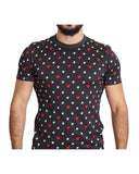 Gorgeous Dolce & Gabbana Dark Gray Hearts Print T-Shirt 48 IT Men